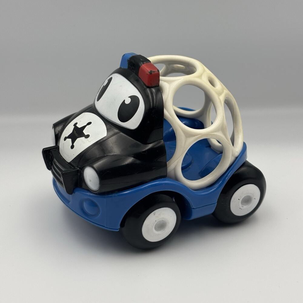 Oball Go Grippers Police Car Toy Vehicle Kids II Black Blue White 10311